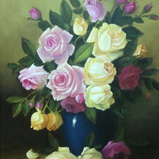 Схема вышивки «Букет роз»