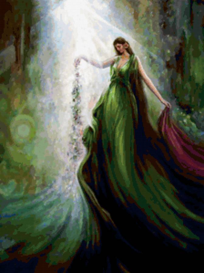 №406737 - фэнтези, портрет, живопись, девушка, люди, волшебство - предпросмотр