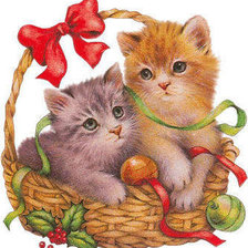 Схема вышивки «котята»