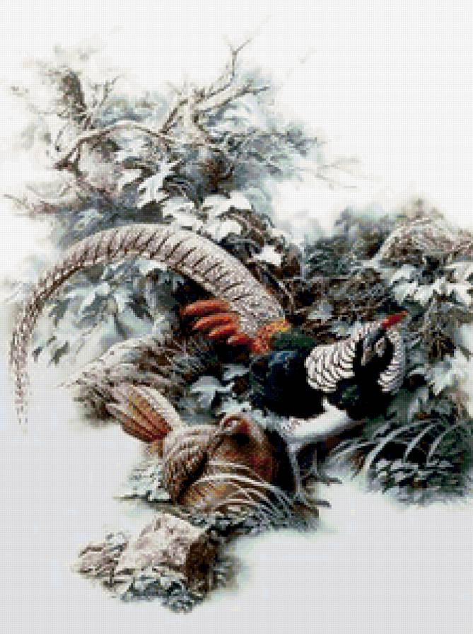 Серия "Птицы" - природа, растение, птицы - предпросмотр