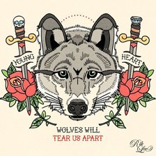 Схема вышивки «Волк»