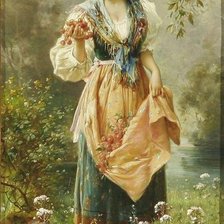 Схема вышивки «девушка»