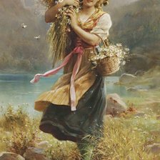 Схема вышивки «девушка»