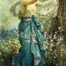 Схема вышивки «девушка»