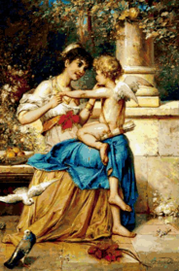 девушка и ангел - женщина, образ, красавица, девушка, она, ангел - предпросмотр