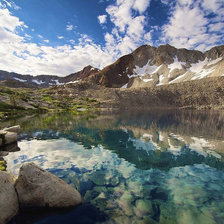 Схема вышивки «гірське озеро»