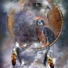 Схема вышивки «птица»