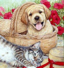 Схема вышивки «эти забавные животные»