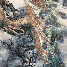 Схема вышивки «Павлин»