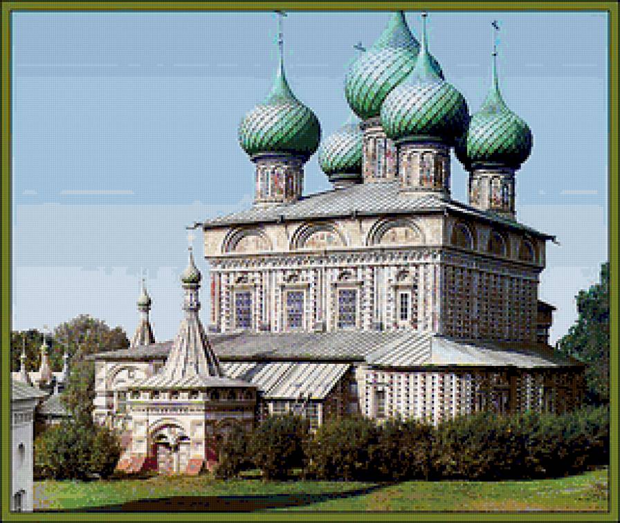 собор с зелёными куполами - собор - предпросмотр