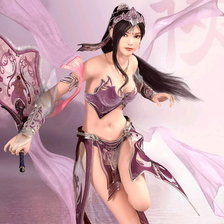 Схема вышивки «красавица с веером»