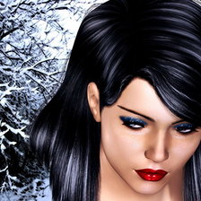 Схема вышивки «девушка зима»