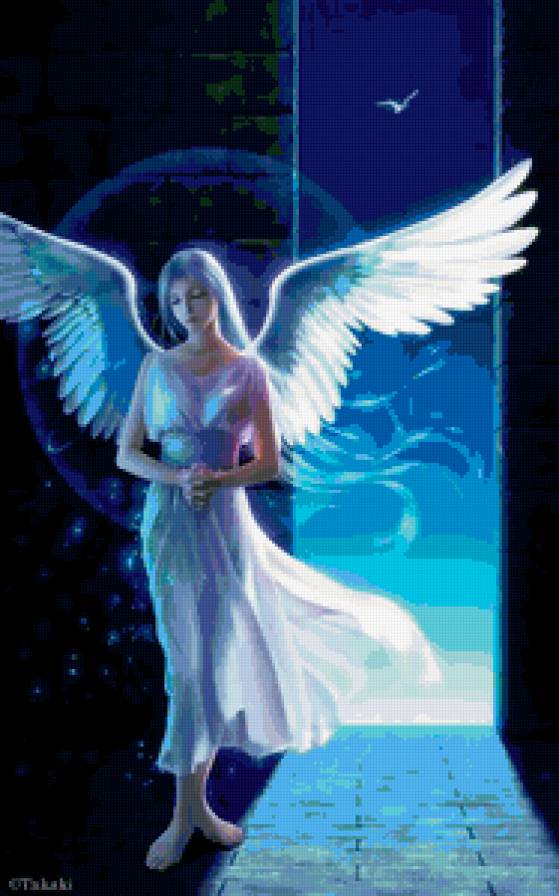 №408592 - ангел, девушка, фэнтези, живопись - предпросмотр