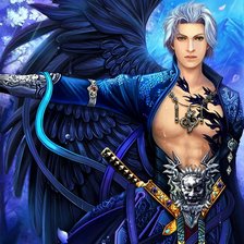 Схема вышивки «крылатый воин»