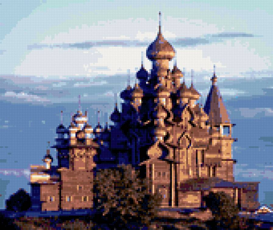 деревянный храм - церковь, храм, дома - предпросмотр