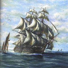 Схема вышивки «парусник 5»