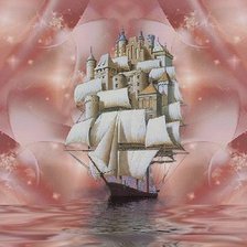 Схема вышивки «кораблик»