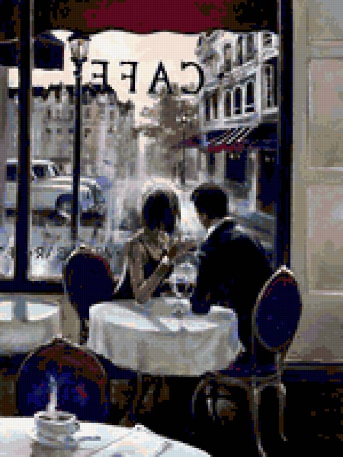 Cafe - love, cafe, couple - предпросмотр