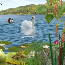 Схема вышивки «По водной глади...»