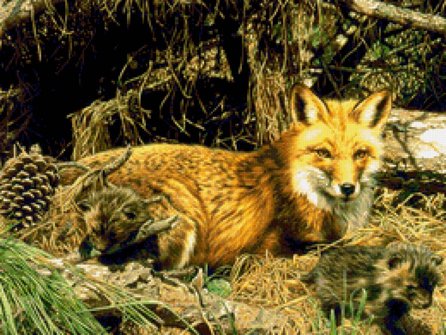 серия ,,животные" - животные. лиса - предпросмотр