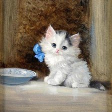 Схема вышивки «котенок»