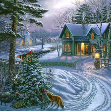 Схема вышивки «Зима»