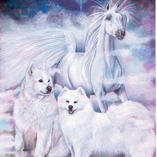 Схема вышивки «единорог»