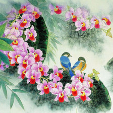 Схема вышивки «птички»