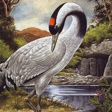 Схема вышивки «журавль»