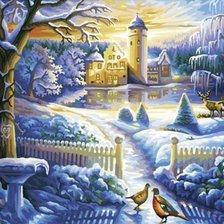 Схема вышивки «замок»