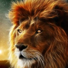 Схема вышивки «Огненный лев.»