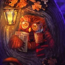 Схема вышивки «Филин»