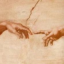 Схема вышивки «Сотворение человека (фрагмент)»