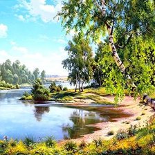 Схема вышивки «летний пейзаж»