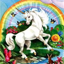 Схема вышивки «единорог»