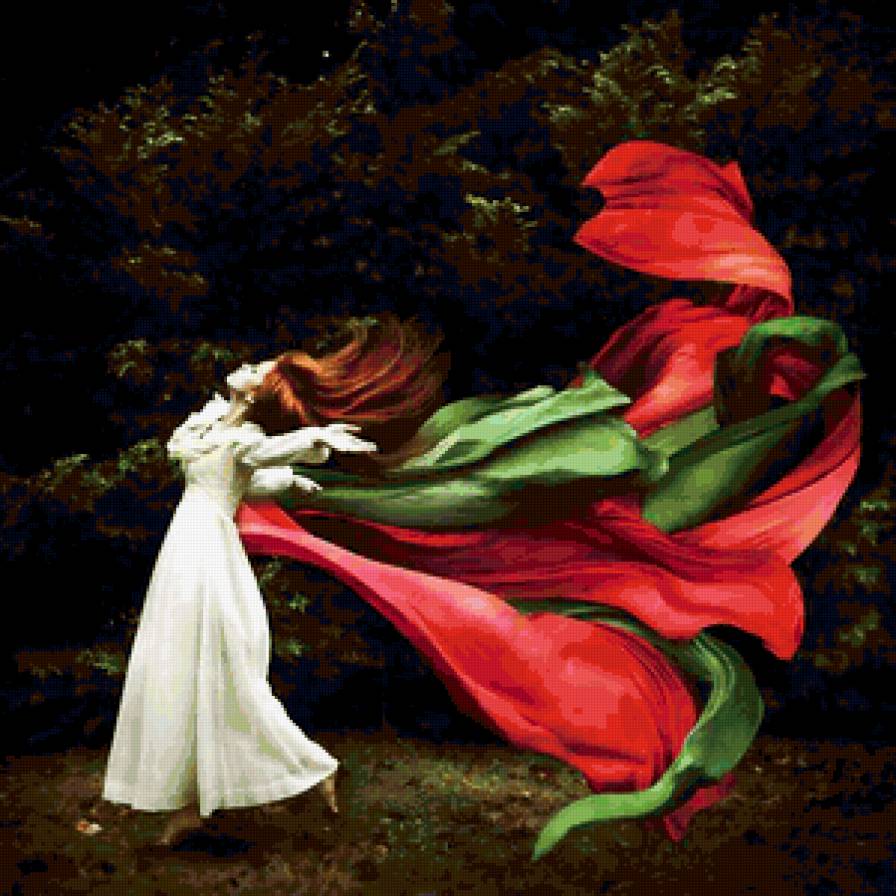 Девушка-цветок - женский образ, цветы, девушка - предпросмотр