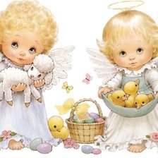 Схема вышивки «ангелочки»