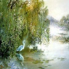 Схема вышивки «Цапля»