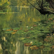 Схема вышивки «Пруд с кувшинками»