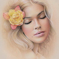 Схема вышивки «Девушка»