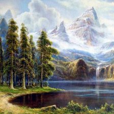 Схема вышивки «Горное озеро»