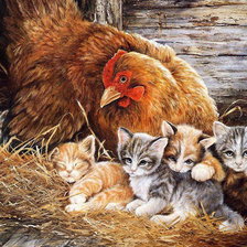 Схема вышивки «Необычные цыплята»