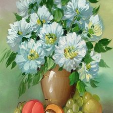 Схема вышивки «пионы»