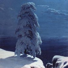 Схема вышивки «Шишкин И.И. На севере диком...»