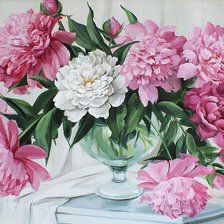 Схема вышивки «пионы»