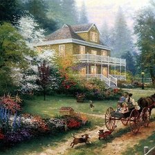 Схема вышивки «Усадьба»