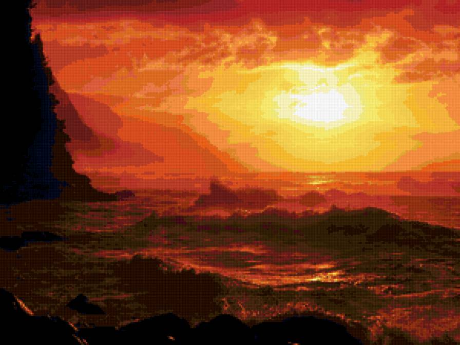 закат - картина - предпросмотр