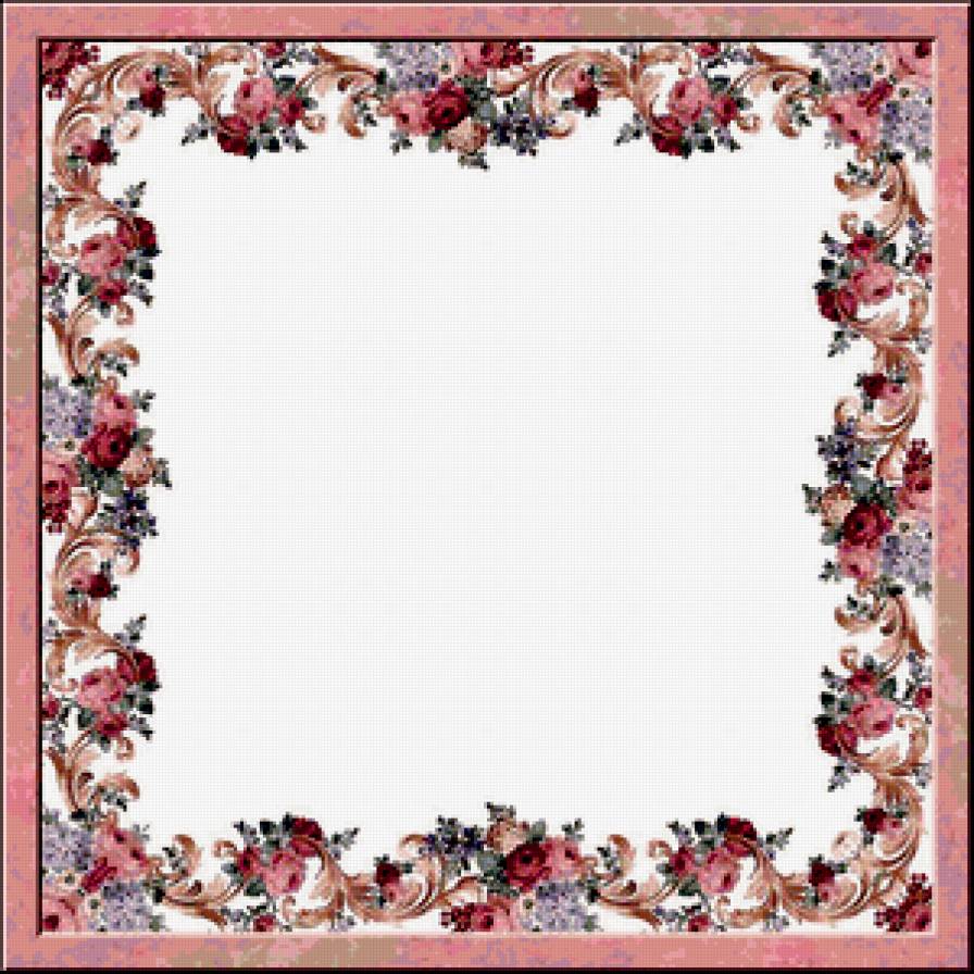 №411582 - бордюр, скатерть, узор, подушка, салфетка, цветы, орнамент - предпросмотр