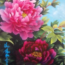 Схема вышивки «китайский пион»