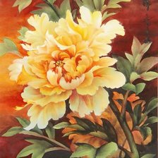 Схема вышивки «китайский пион»